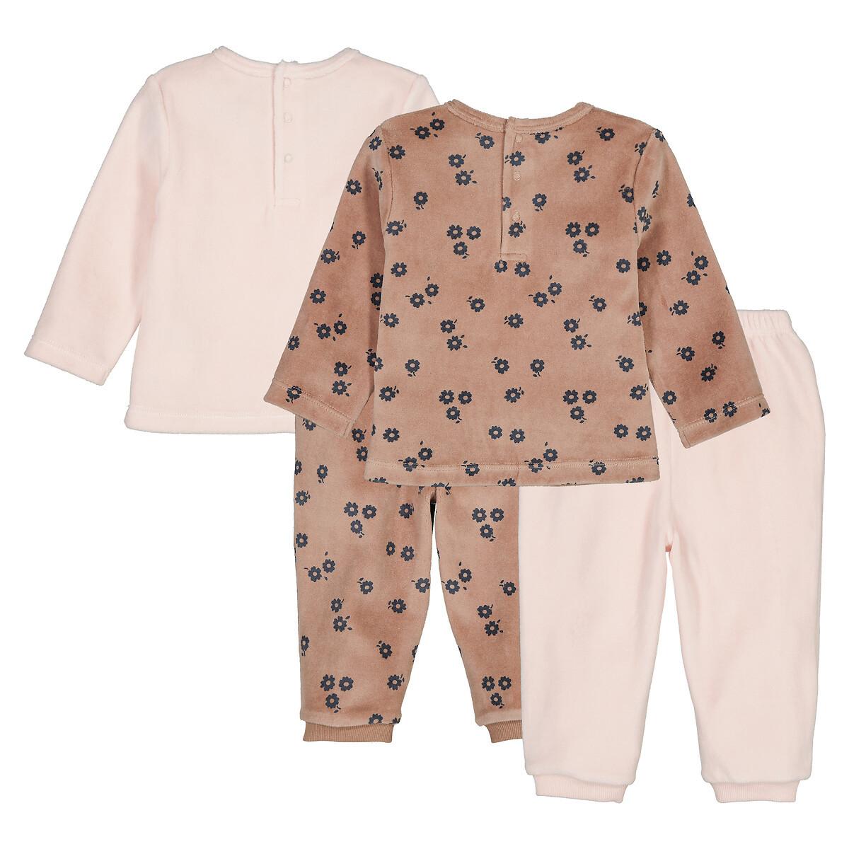 La Redoute Collections  Lot de 2 pyjamas 2 pièces en velours 