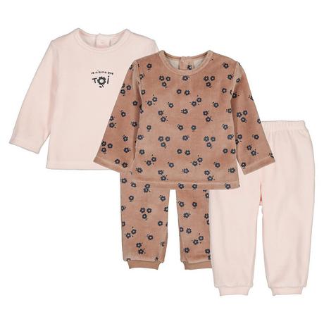 La Redoute Collections  Lot de 2 pyjamas 2 pièces en velours 