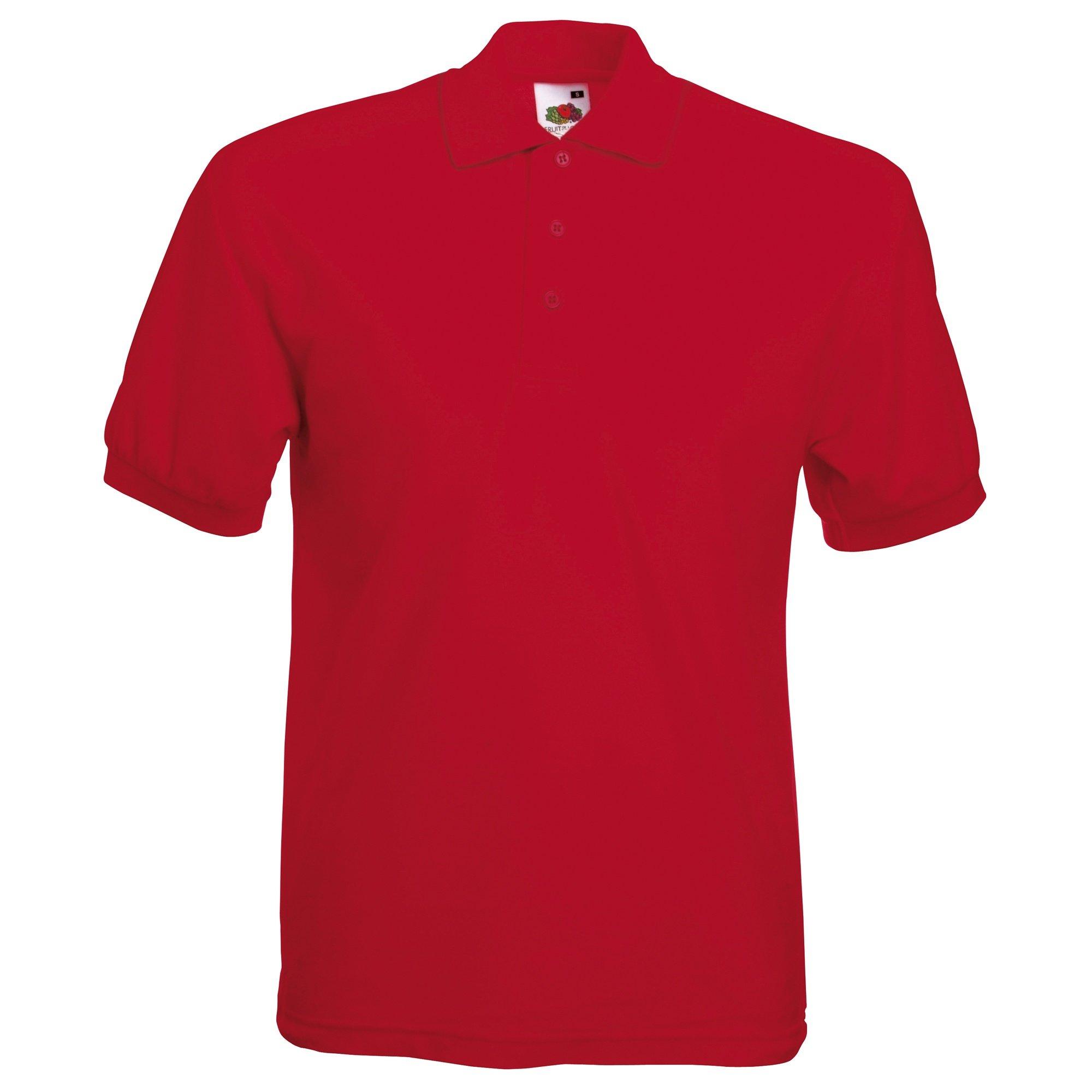 Image of Herren Piqué Poloshirt, Kurzarm Herren Rot Bunt S