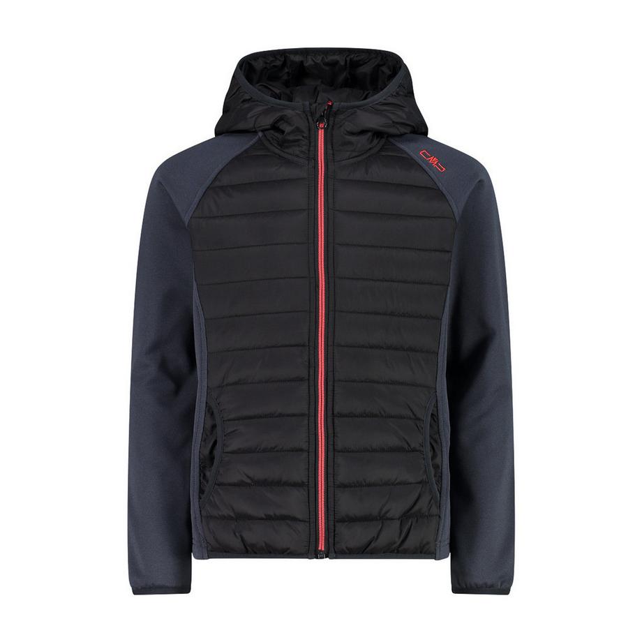Wasserdichte Hybridjacke mit Kapuze, Mädchen