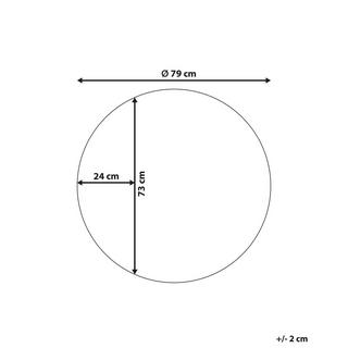 Beliani Wandspiegel aus Glas Modern CHARRON  