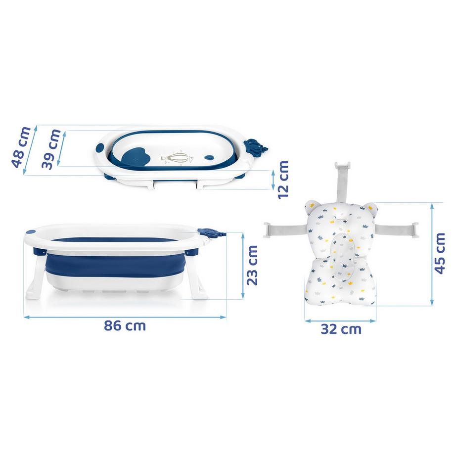 B2X  Faltbare Babybadewanne mit Einsatz 
