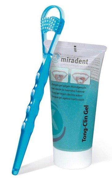 Image of Tong-clin Set Gel, 50 Ml & Zungenreiniger, Blau Unisex Mittelblau ONE SIZE