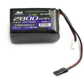 ArrowMax  Récepteur 7.4 V 2800 mAh LiPo rechargeable Hump 