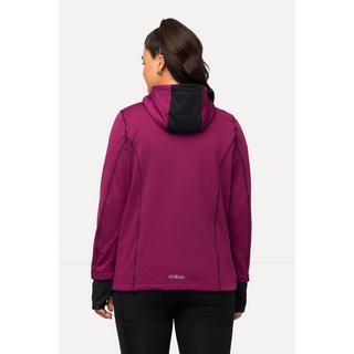 Ulla Popken  HYPRAR Sweatjacke, Reflektordruck, Kapuze, Daumenloch 