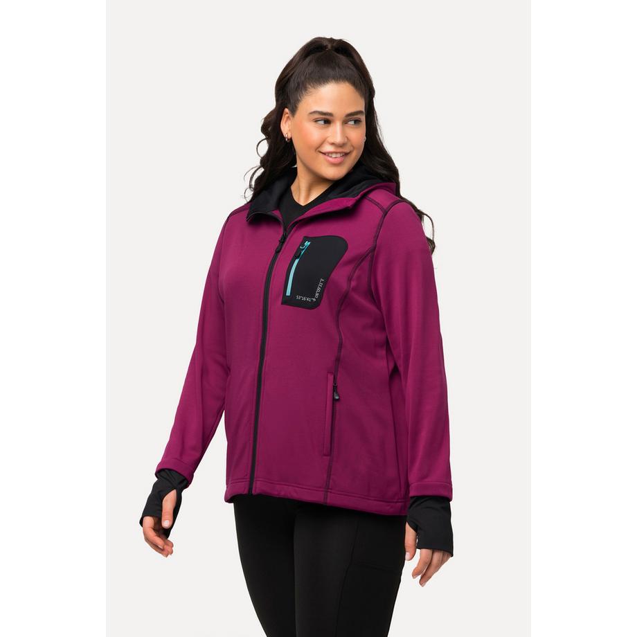 Ulla Popken HYPRAR Veste en Molleton Imprimé Réfléchissant Capuche Passe-Pouces  