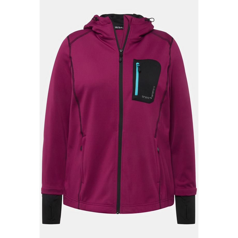 Ulla Popken HYPRAR Veste en Molleton Imprimé Réfléchissant Capuche Passe-Pouces  