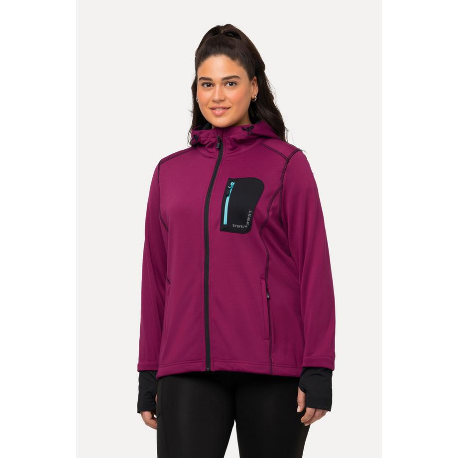 Ulla Popken HYPRAR Veste en Molleton Imprimé Réfléchissant Capuche Passe-Pouces  