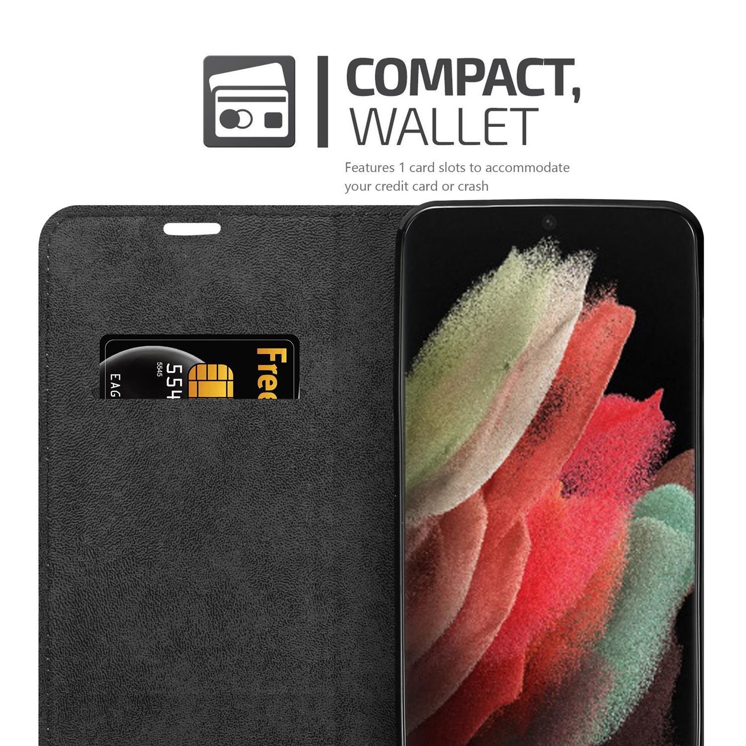 Cadorabo  Housse compatible avec Samsung Galaxy S21 ULTRA - Coque de protection avec fermeture magnétique, fonction de support et compartiment pour carte 