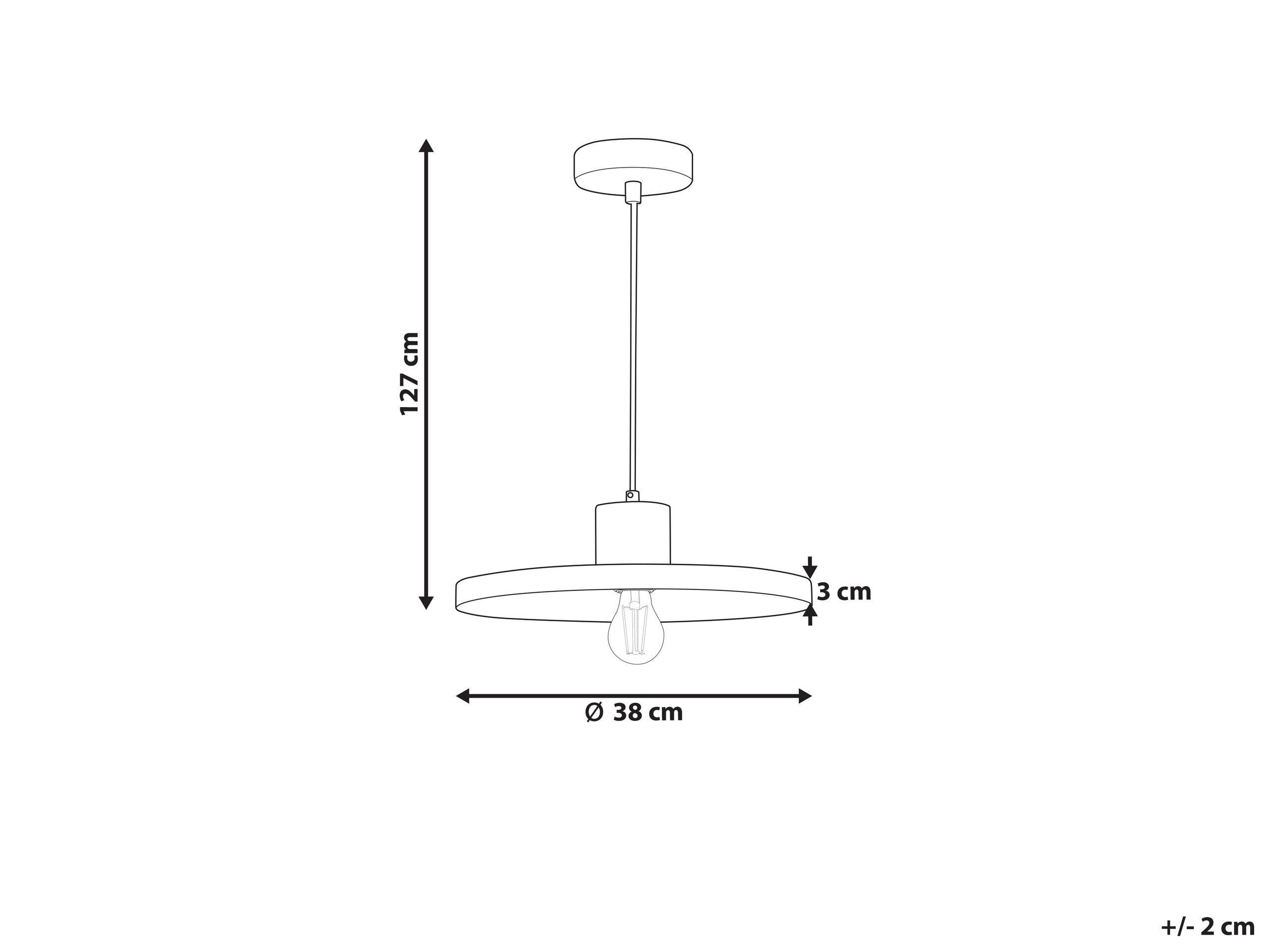 Beliani Lampe suspension en Métal Moderne BOGAN  