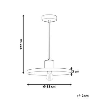 Beliani Lampe suspension en Métal Moderne BOGAN  