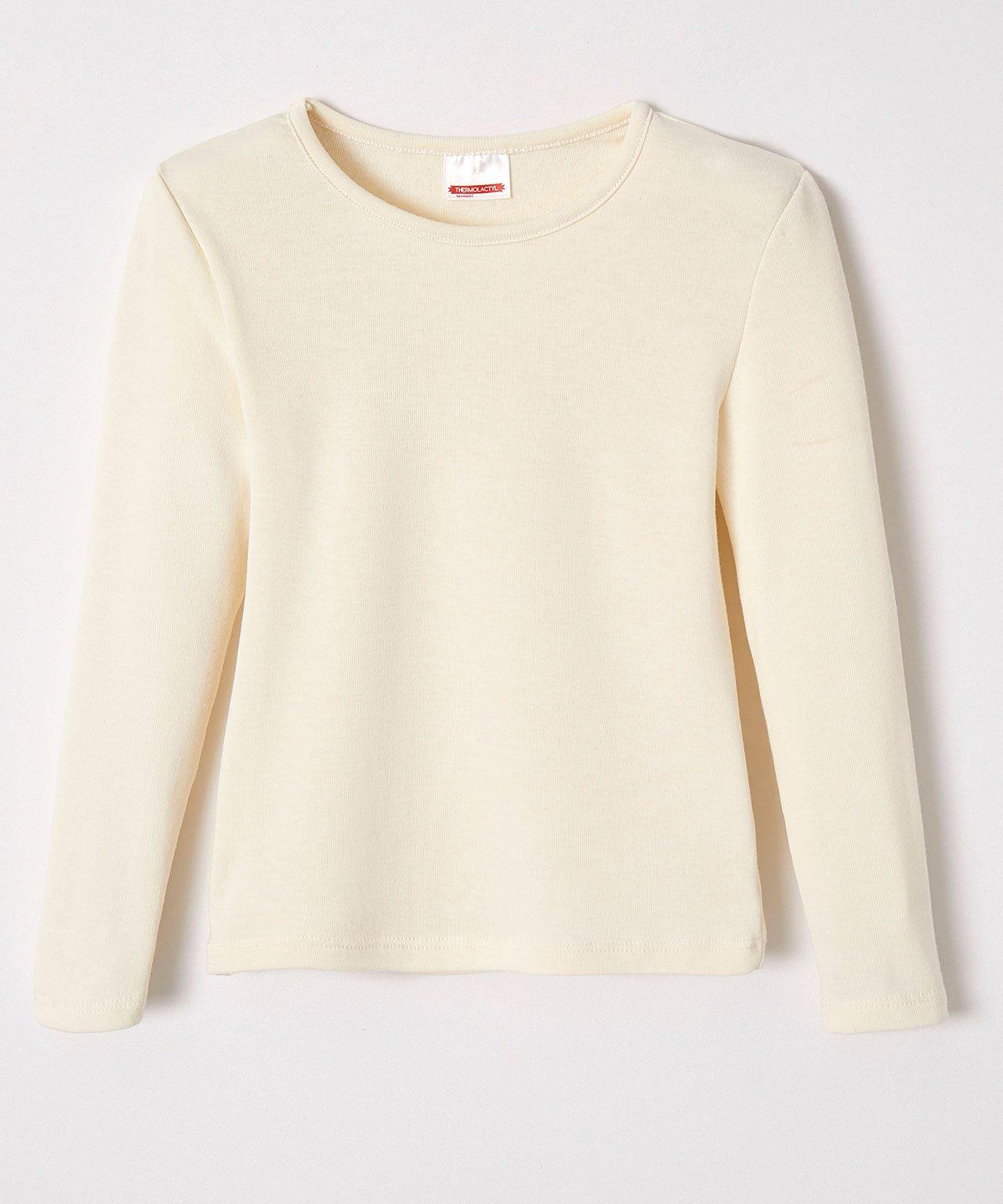Image of Langärmeliges Shirt Mit Rundhalsausschnitt Für Kinder, Wärmegrad Medium 3. Mädchen Weiss 86