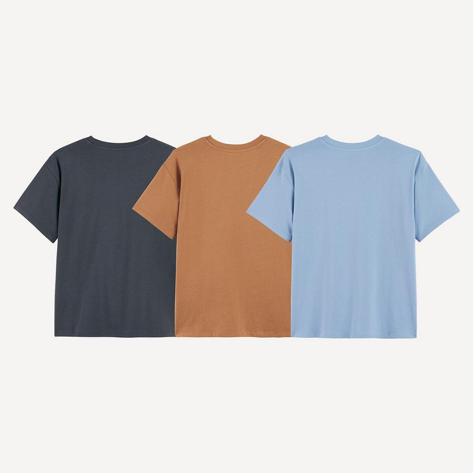 La Redoute Collections  3er-Set T-Shirts mit kurzen Ärmeln und Rundhalsausschnitt 