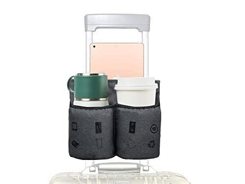 Image of Reise-getränkehalter Hält Zwei Kaffeetassen & Tablete Passend Für Die Meisten Koffergriffe, Herren Schwarz ONE SIZE