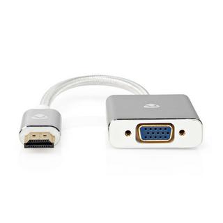 Nedis  Adattatore VGA | Connettore HDMI™ | VGA femmina 15p | Placcato oro | Diritto | Alluminio | Argento | Cartone con finestra coperta 