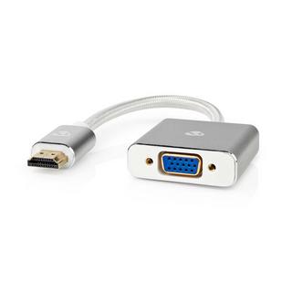 Nedis  Adattatore VGA | Connettore HDMI™ | VGA femmina 15p | Placcato oro | Diritto | Alluminio | Argento | Cartone con finestra coperta 
