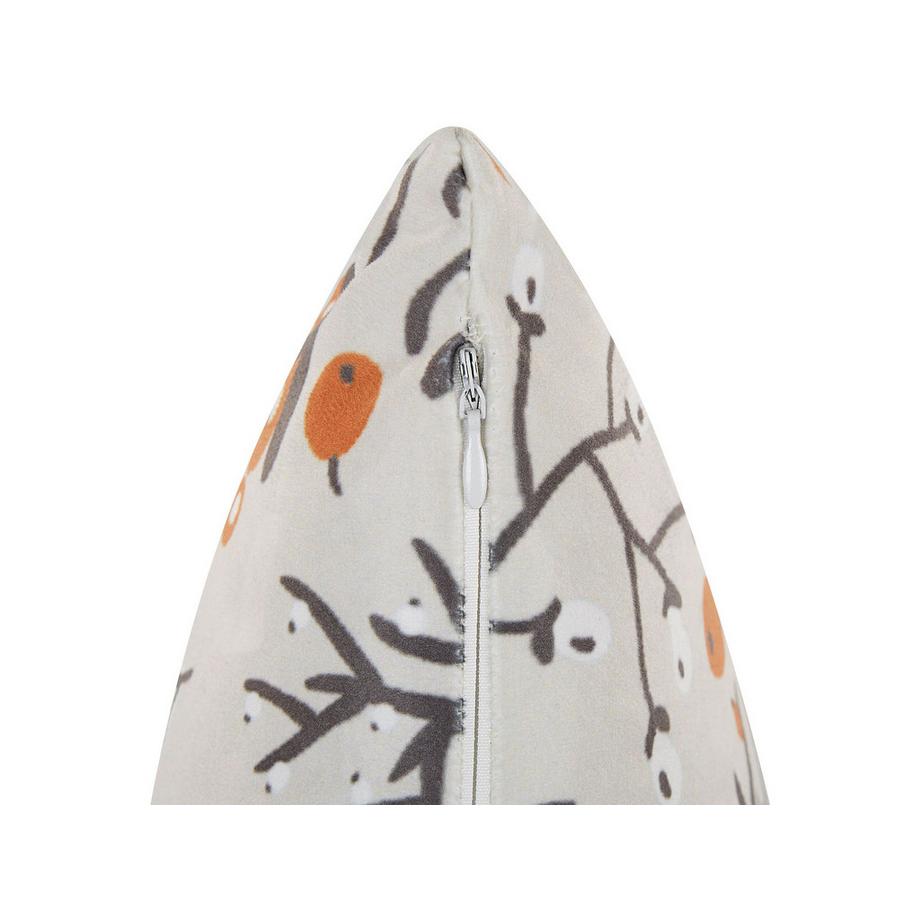 Beliani Dekokissen 2er Set aus Samtstoff Klassisch MONTBRETIA  