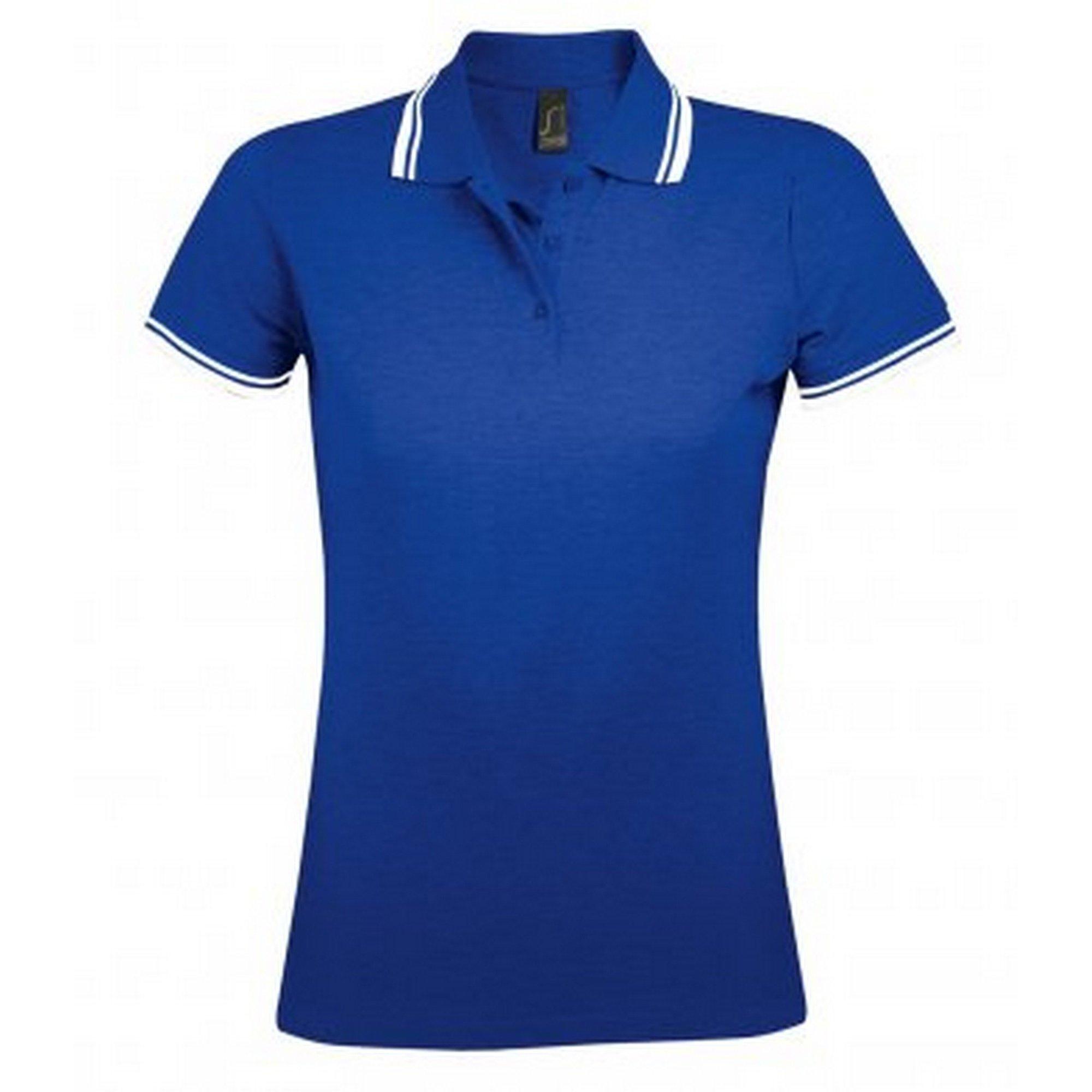 Image of Pasadena Pique Poloshirt, Kurzärmlig Damen Horizon Blue XXL