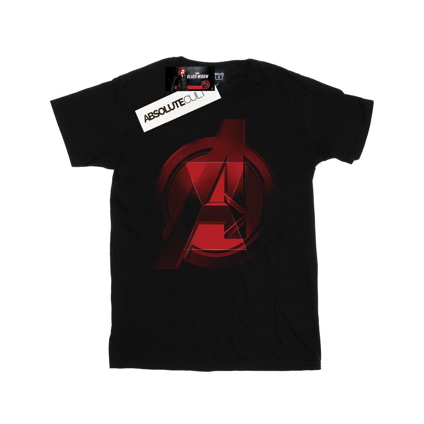 Image of Black Widow Movie Avengers Logo Tshirt Damen Schwarz S