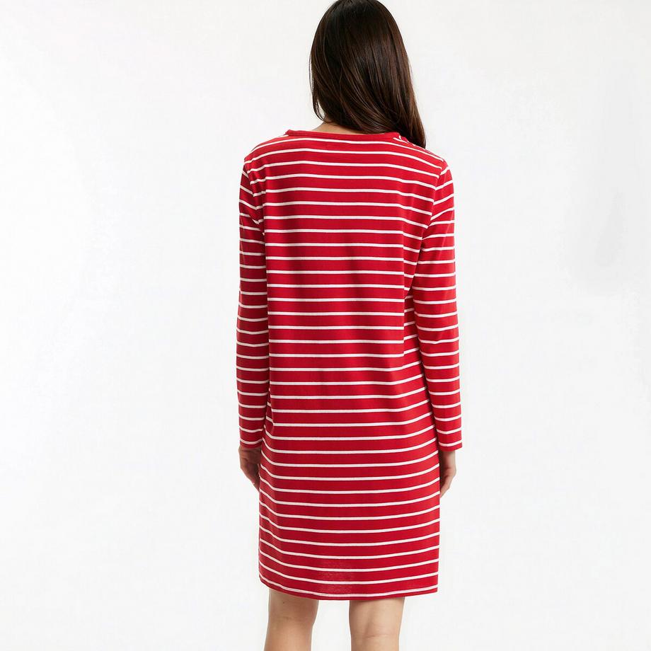 La Redoute Collections Camicia da Notte a Righe in Jersey di Cotone  