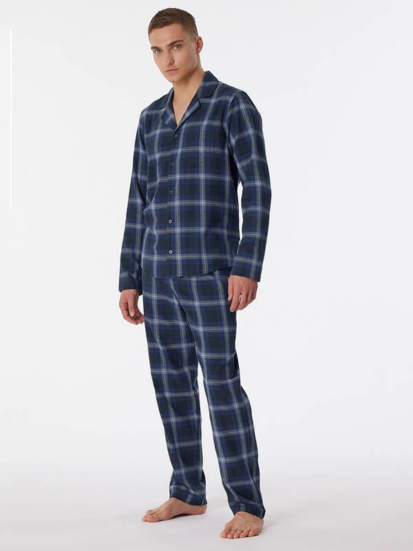 Schiesser Warming Nightwear Web Organic Cotton Schlafanzug  