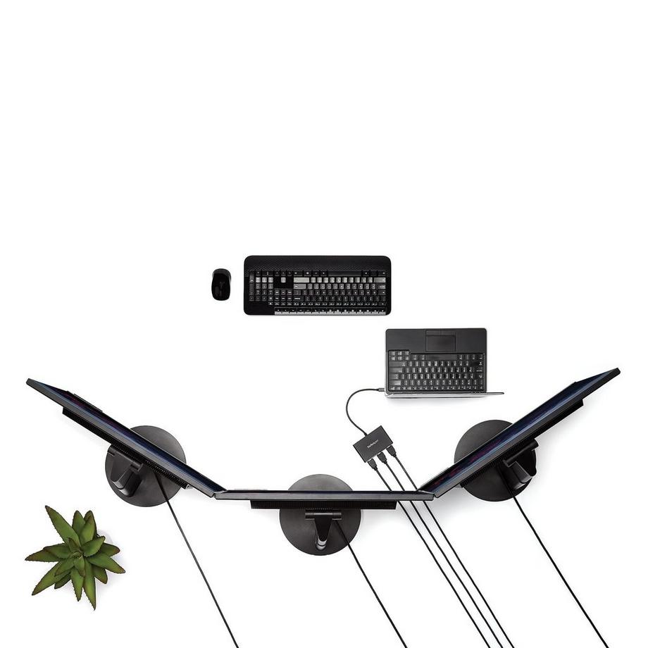 STARTECH.COM  StarTech.com Adattatore multi monitor a 3 porte HDMI - Hub MST da DisplayPort 1.2 a 3x HDMI - Triplo monitor HDMI 1080p - Splitter video per modalità desktop esteso solo su PC Windows - DP a 3x HDMI 