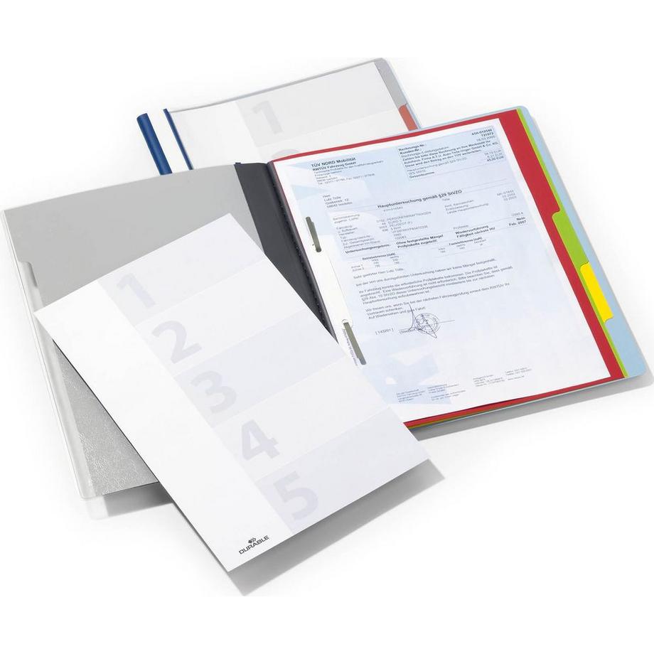 DURABLE DURABLE Organisationsheft. Divisioflex 2557/06 für 100 Blatt A4,5-teilig blau  