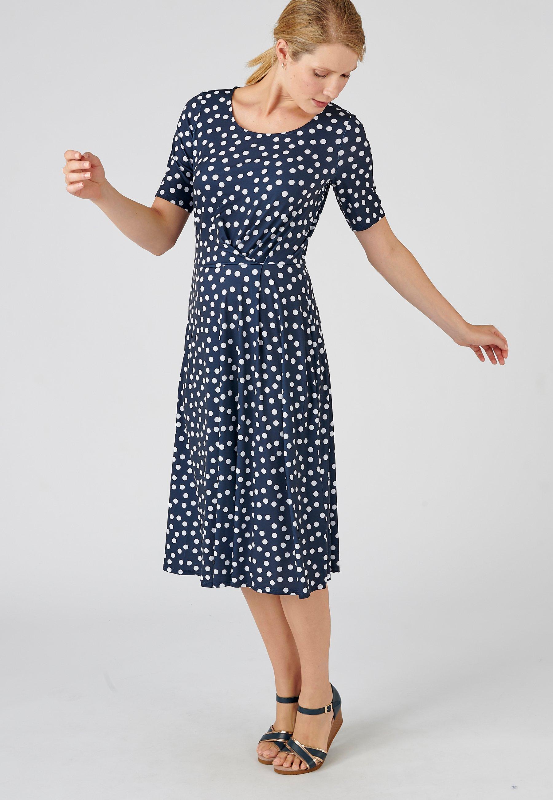 Image of Strickkleid Mit Drapé. Damen Blau 44