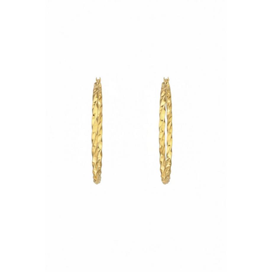 Maxte  farbene Gedrehte   Creolen 