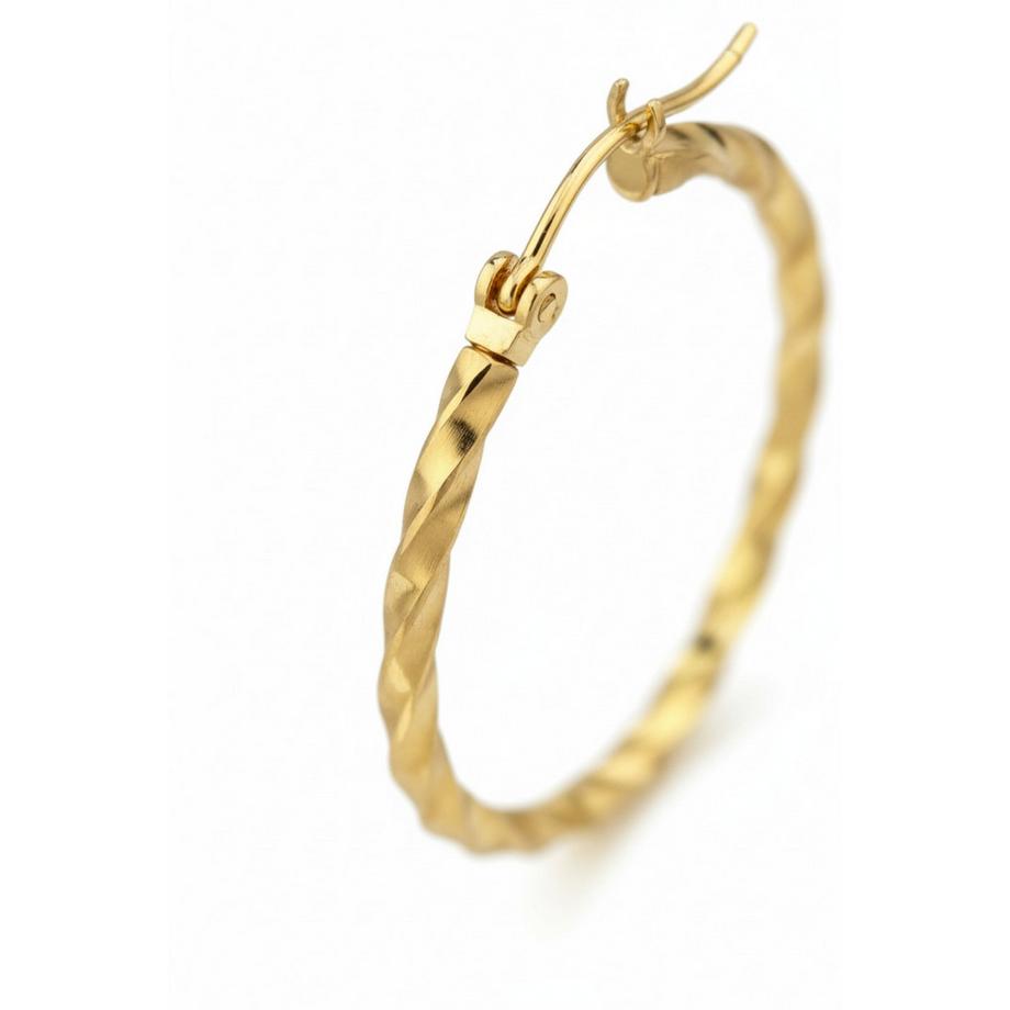 Maxte  farbene Gedrehte   Creolen 