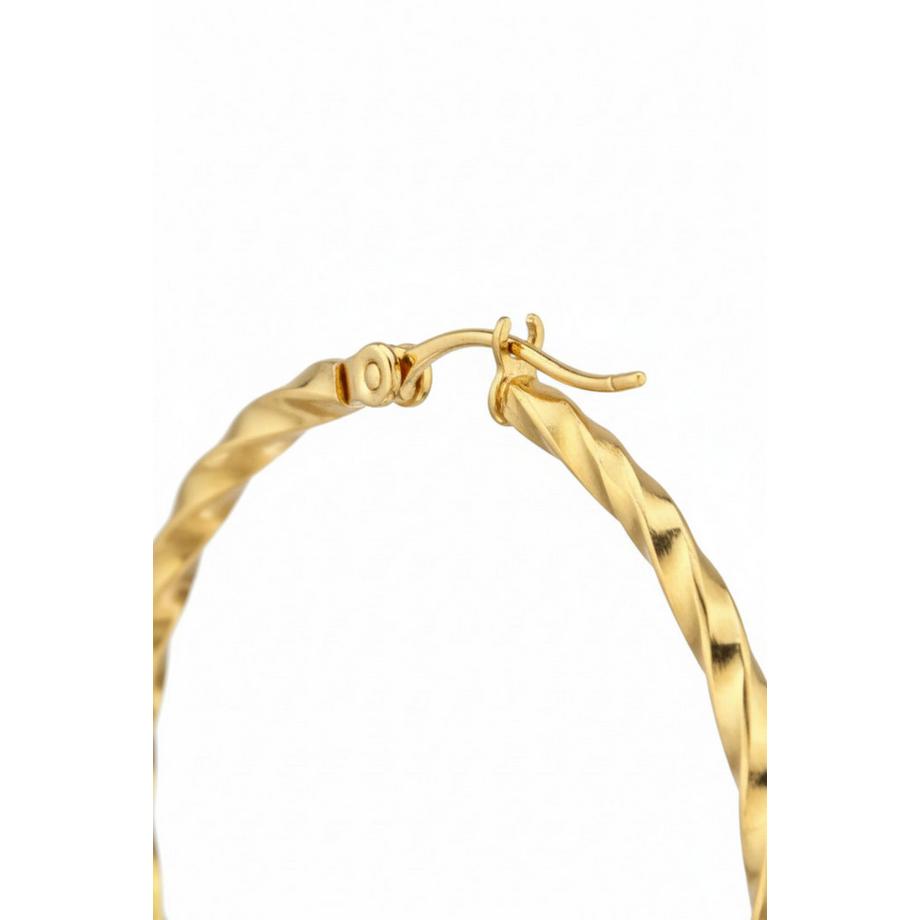 Maxte  farbene Gedrehte   Creolen 