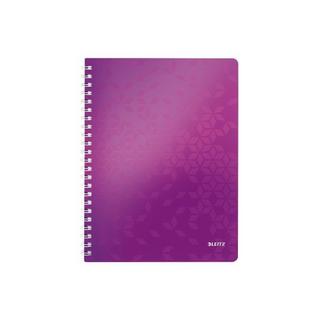 Leitz LEITZ Spiralbuch WOW PP A4 46370062 violett 80 Blatt  