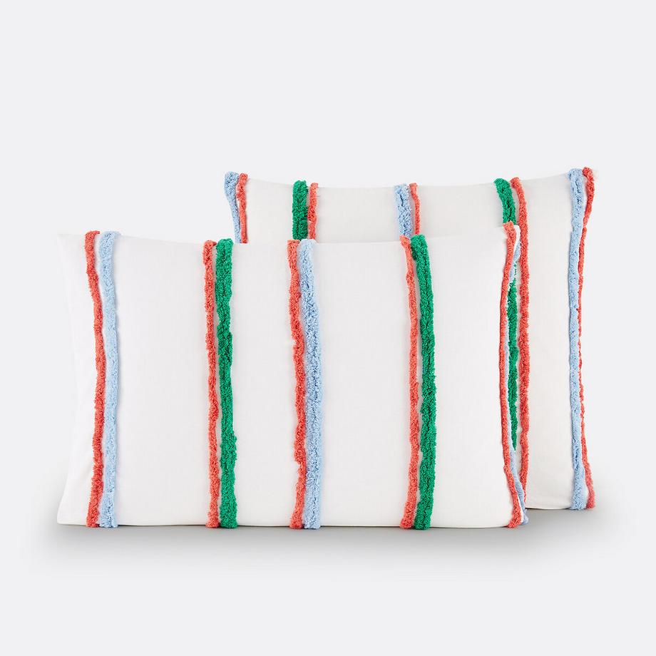 Taie d'oreiller coton tufté