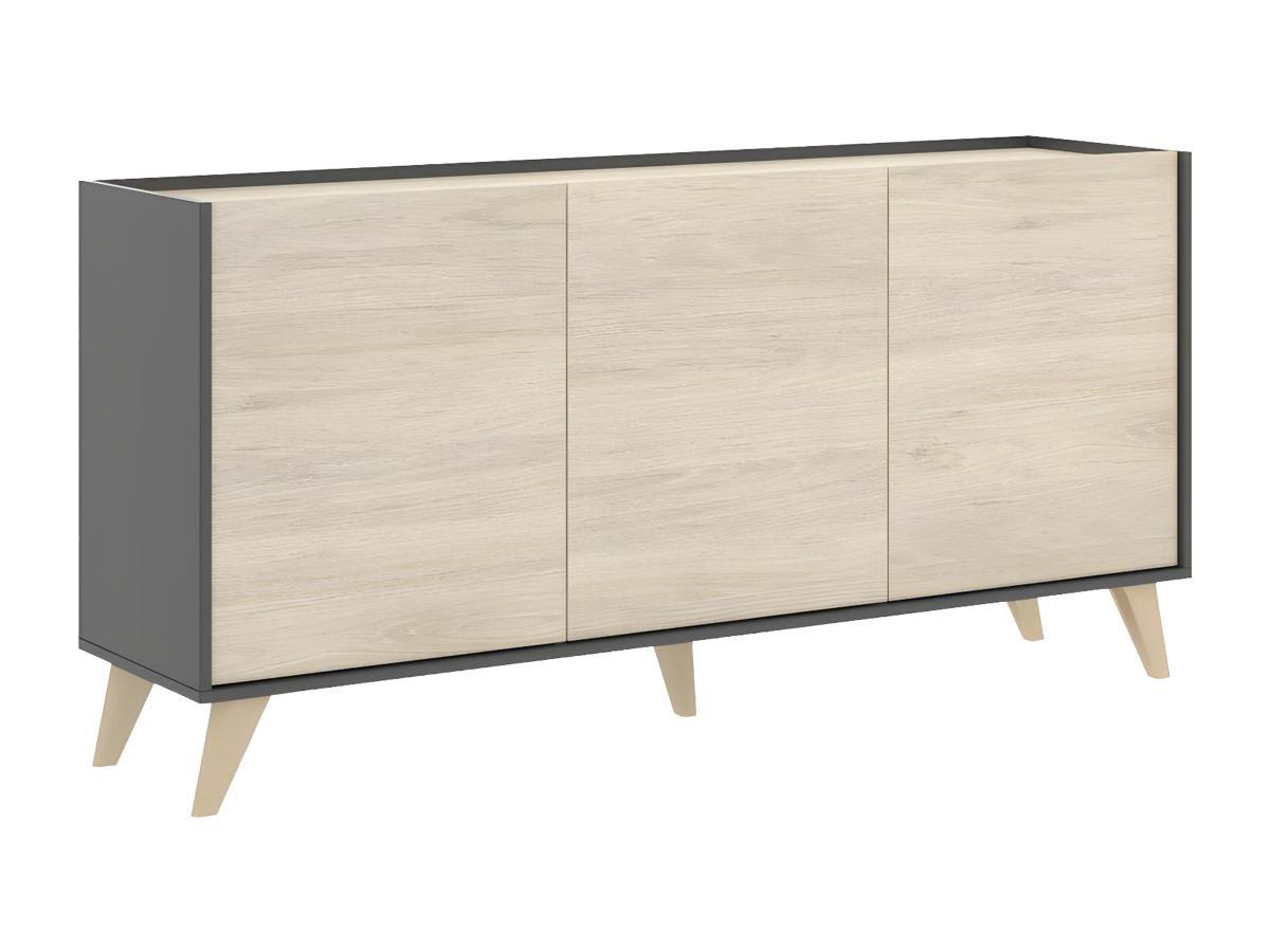 Vente-unique Sideboard KOLYMA 3 Türen Eiche  