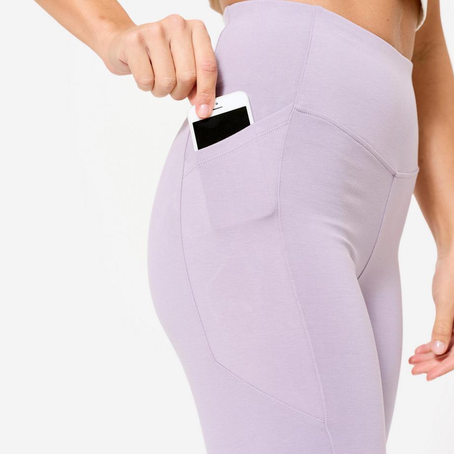 DOMYOS  Legging femme taille haute coton 