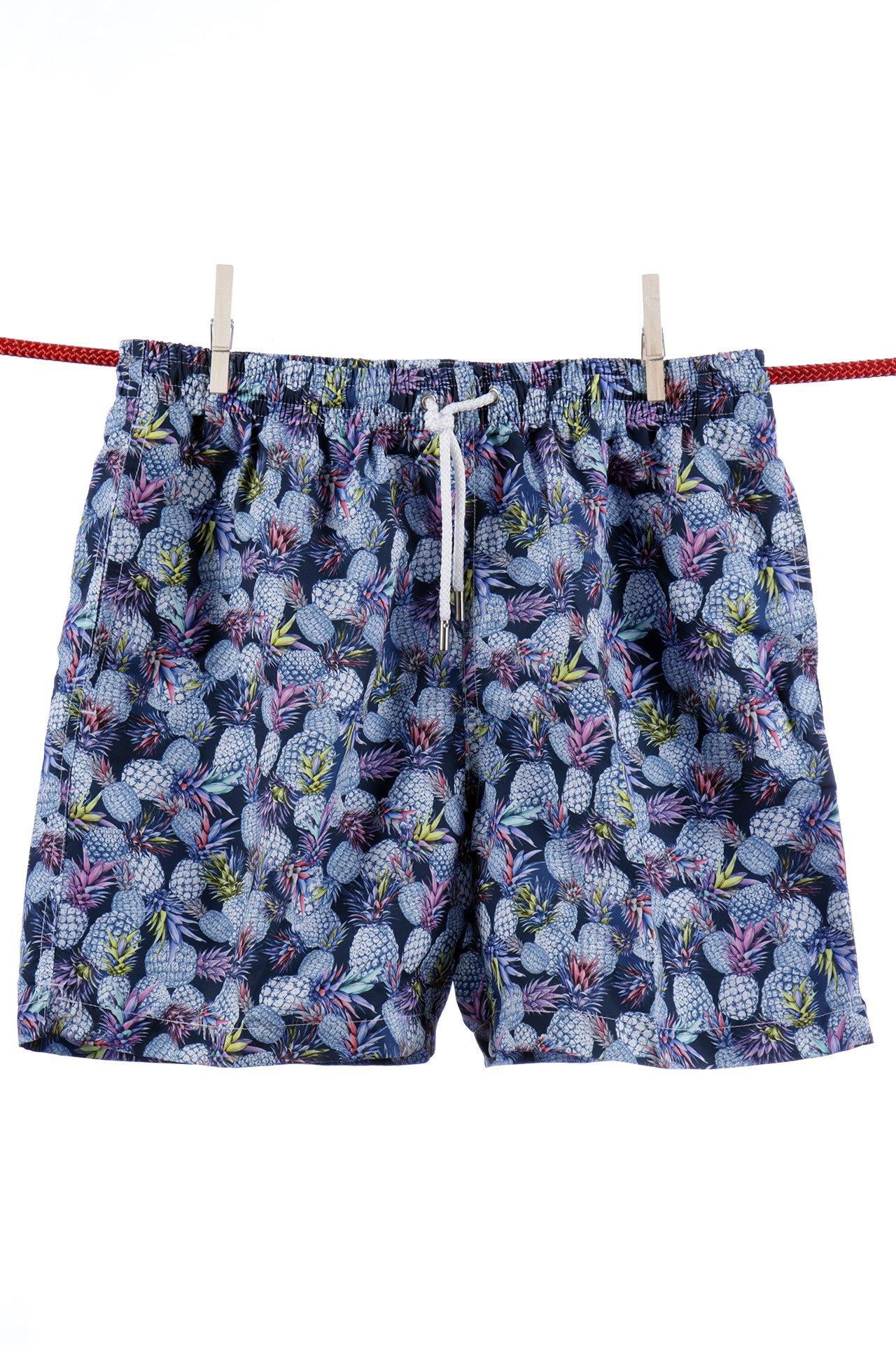 Image of Ananas-badeshorts - Ibiza-modell Herren Blau XXL