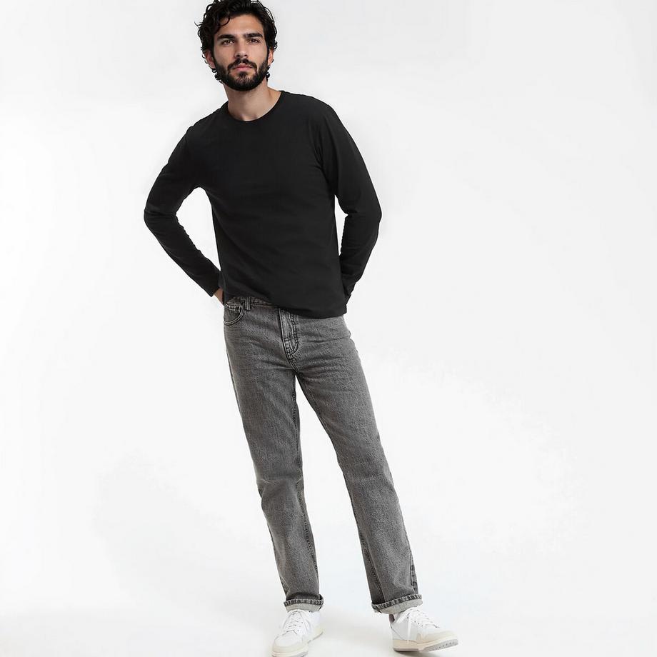 La Redoute Collections Maglietta a maniche lunghe collo tondo  