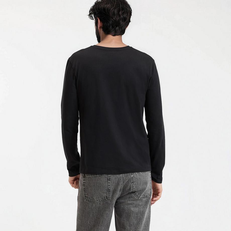 La Redoute Collections Maglietta a maniche lunghe collo tondo  