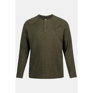 JP1880  Henley technique JAY-PI, collection Fitness - technologies QuickDry (séchage rapide) et FLEXNAMIC®, manches longues et patte de boutonnage 