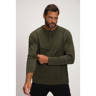 JP1880  Henley technique JAY-PI, collection Fitness - technologies QuickDry (séchage rapide) et FLEXNAMIC®, manches longues et patte de boutonnage 