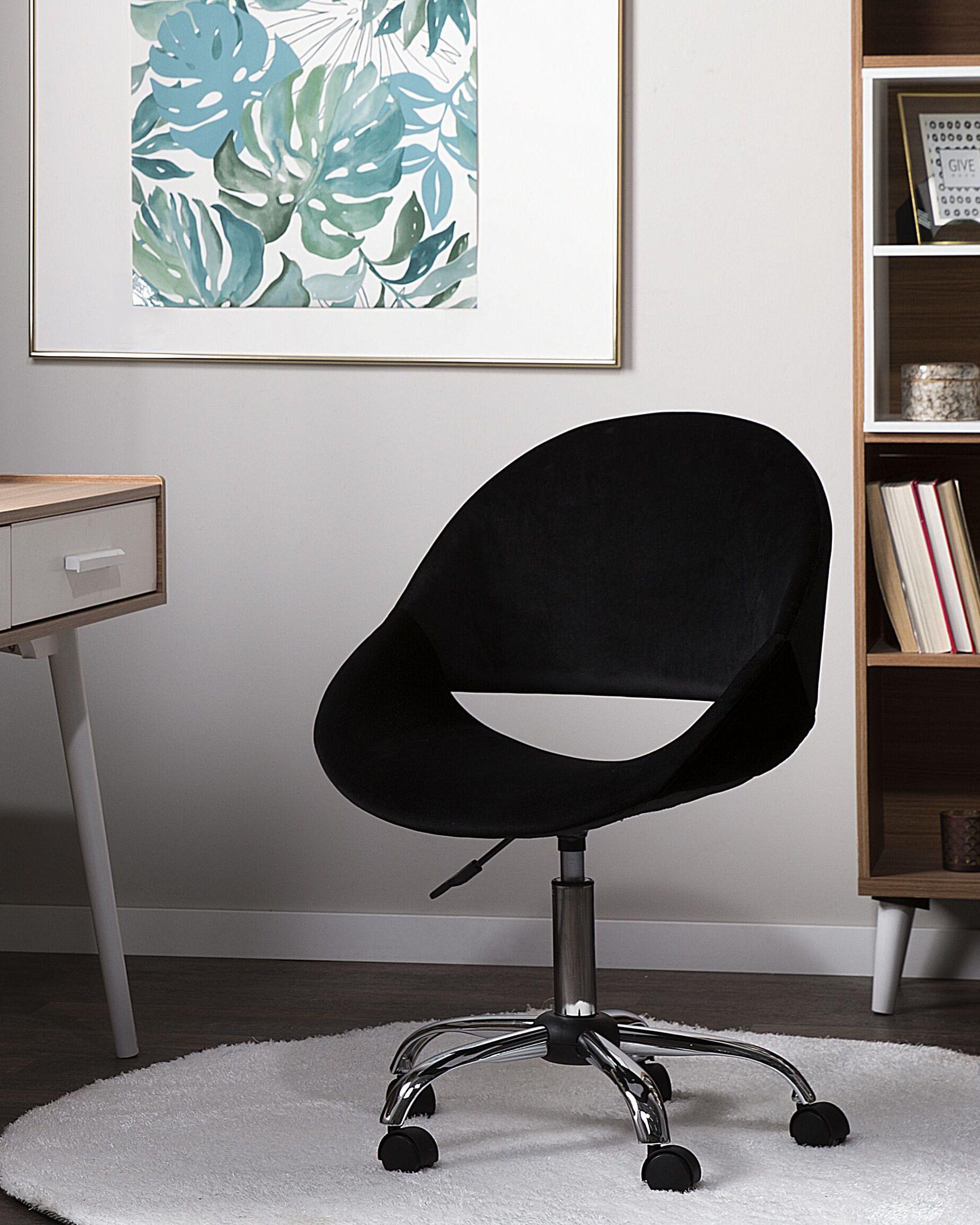 Beliani Chaise de bureau en Velours Moderne SELMA  