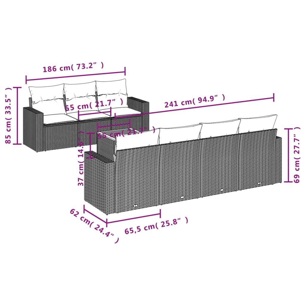 VidaXL Garten sofagarnitur poly-rattan  