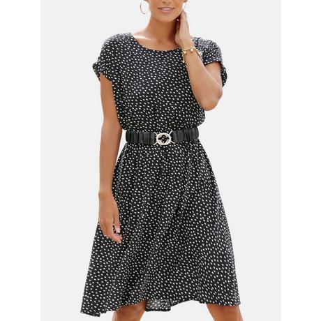 LASCANA  Robe estivale manches courtes Black And White 