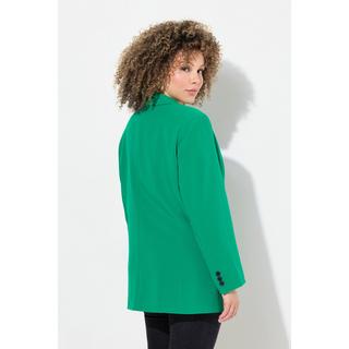 Ulla Popken  Blazer oversized avec col à revers, fermeture boutonnée 