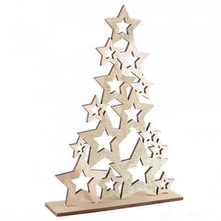 Aulica SAPIN DE NOËL DECORATION EN BOIS H.59CM  