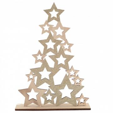 SAPIN DE NOËL DECORATION EN BOIS H.59CM