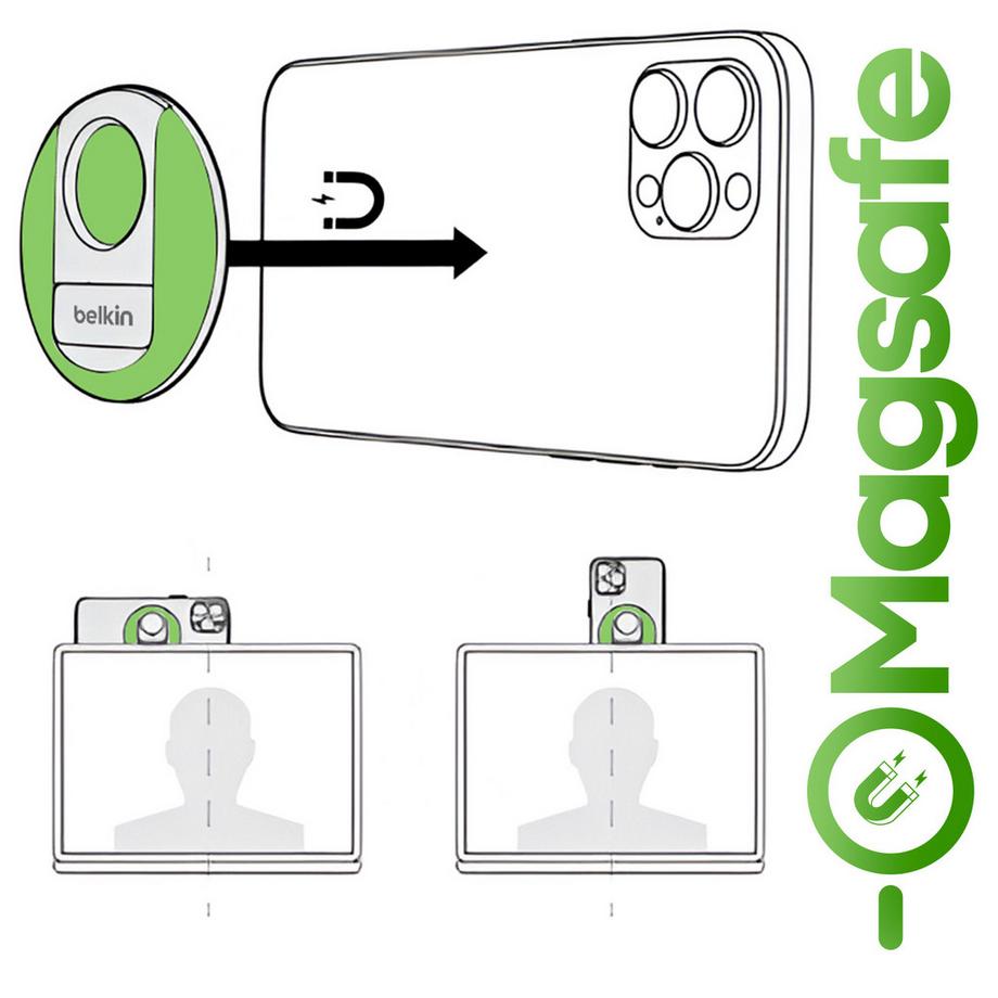 belkin  iPhone-Halterung MagSafe Belkin Weiß 