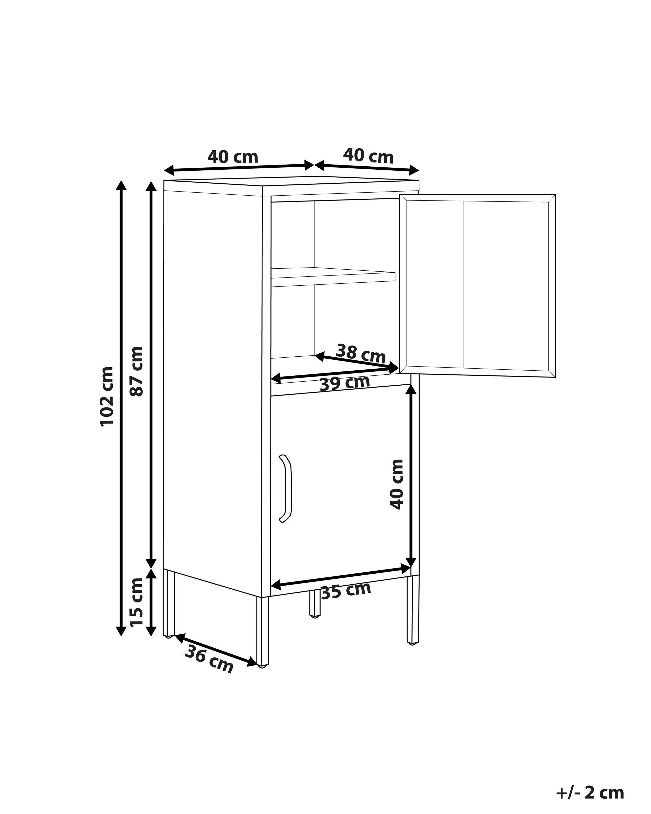 Beliani Meuble de rangement en Acier Moderne HURON  