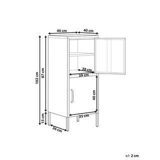 Beliani Meuble de rangement en Acier Moderne HURON  