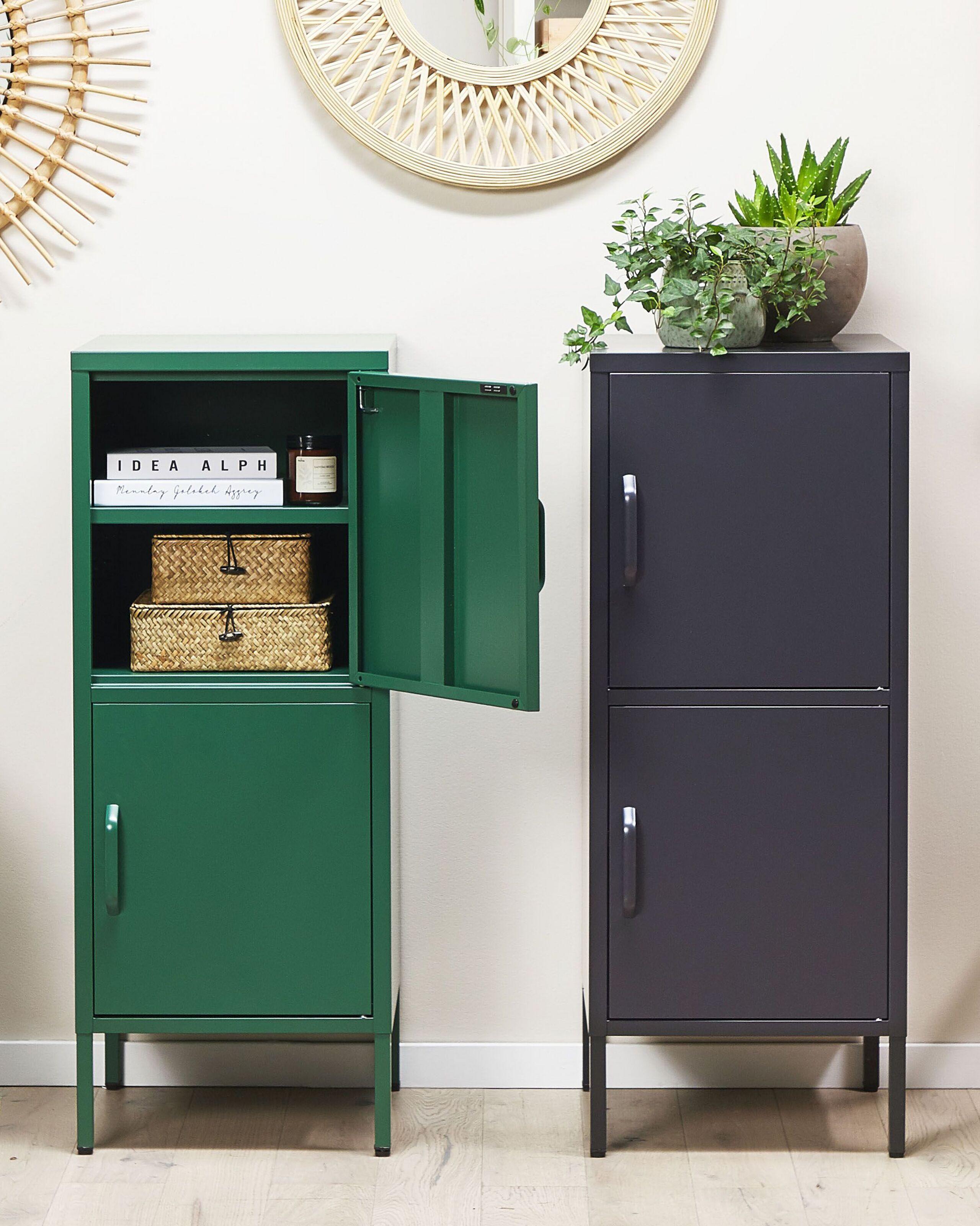 Beliani Armadietto da ufficio en Acciaio Moderno HURON  